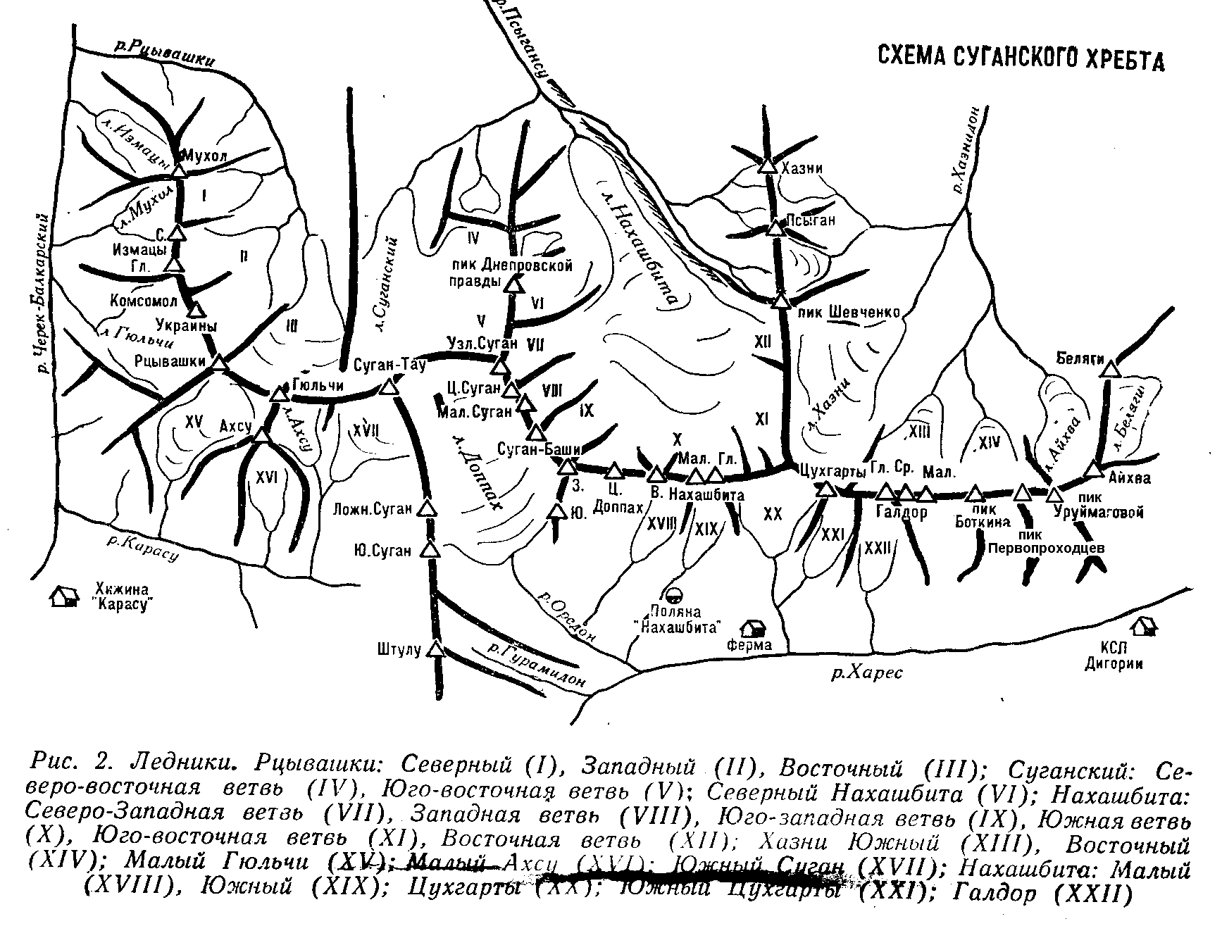 Северная ветвь. Схема хребта Борус. Суганский хребет схема. Горная Дигория карта. Дигория карта схема.